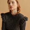 Clothing * | Ruffled Shoulder Sweater Classical