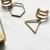 Accessories * | Brass Geometric Ear Cuffs Top Sell