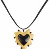 Accessories * | Black Heart Necklace Best Quality