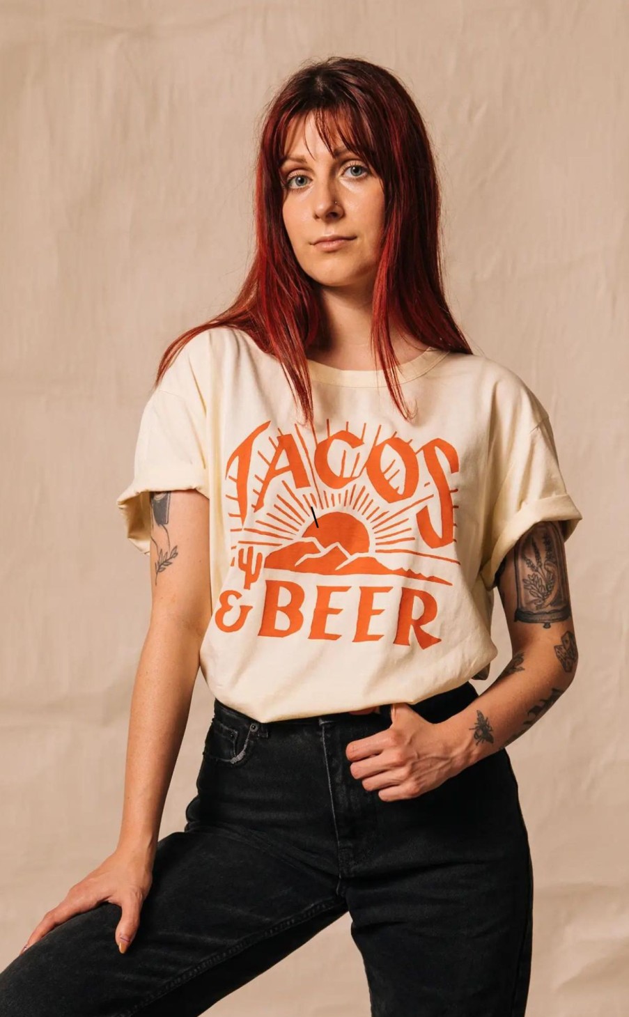 Clothing * | Tacos & Beer Unisex Graphic Tee Hot Sell