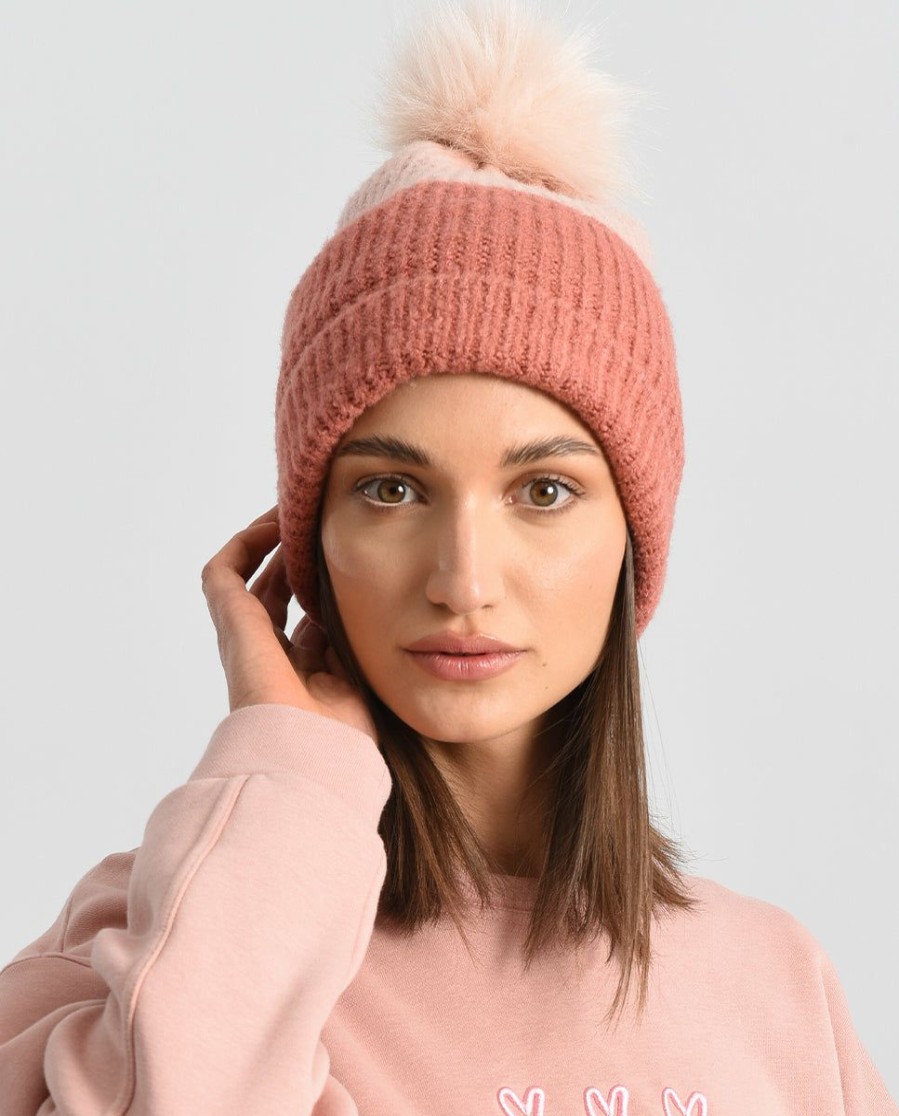 Clothing * | Color Block Pom Beanie Fashionable