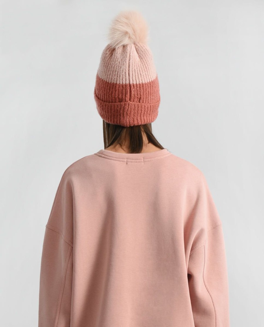 Clothing * | Color Block Pom Beanie Fashionable