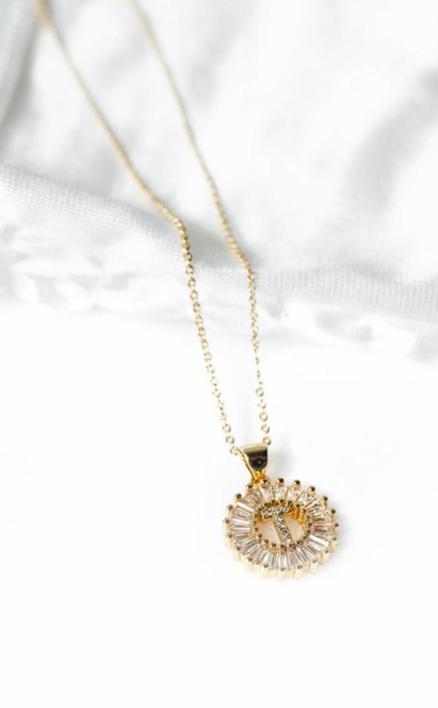 Accessories * | Mini Radiant Initial Necklace Reliable Quality