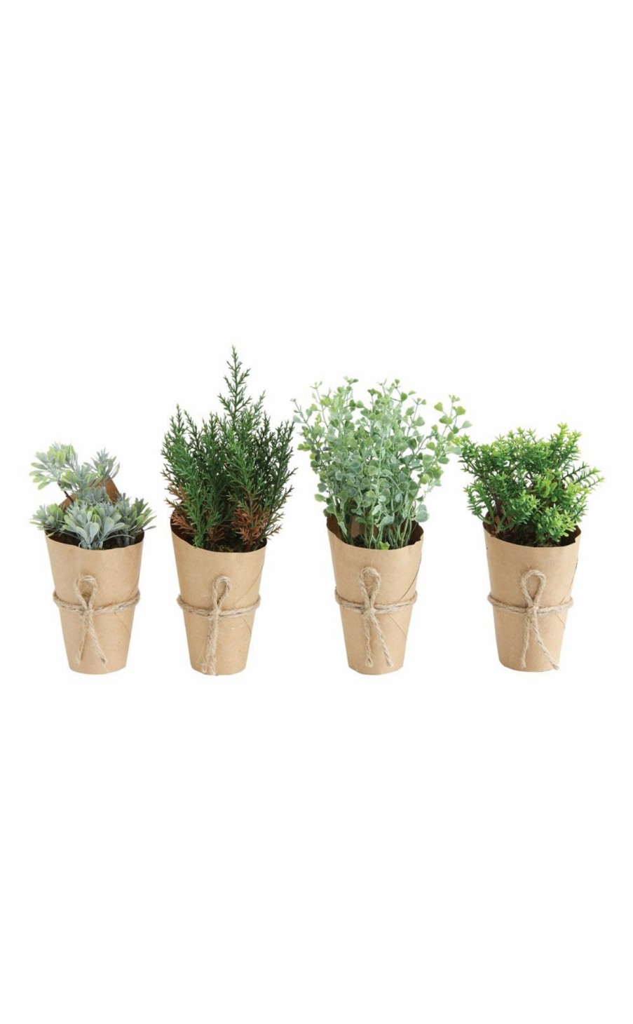 Accessories * | Faux Green Plants In Paper Pot Sale Online