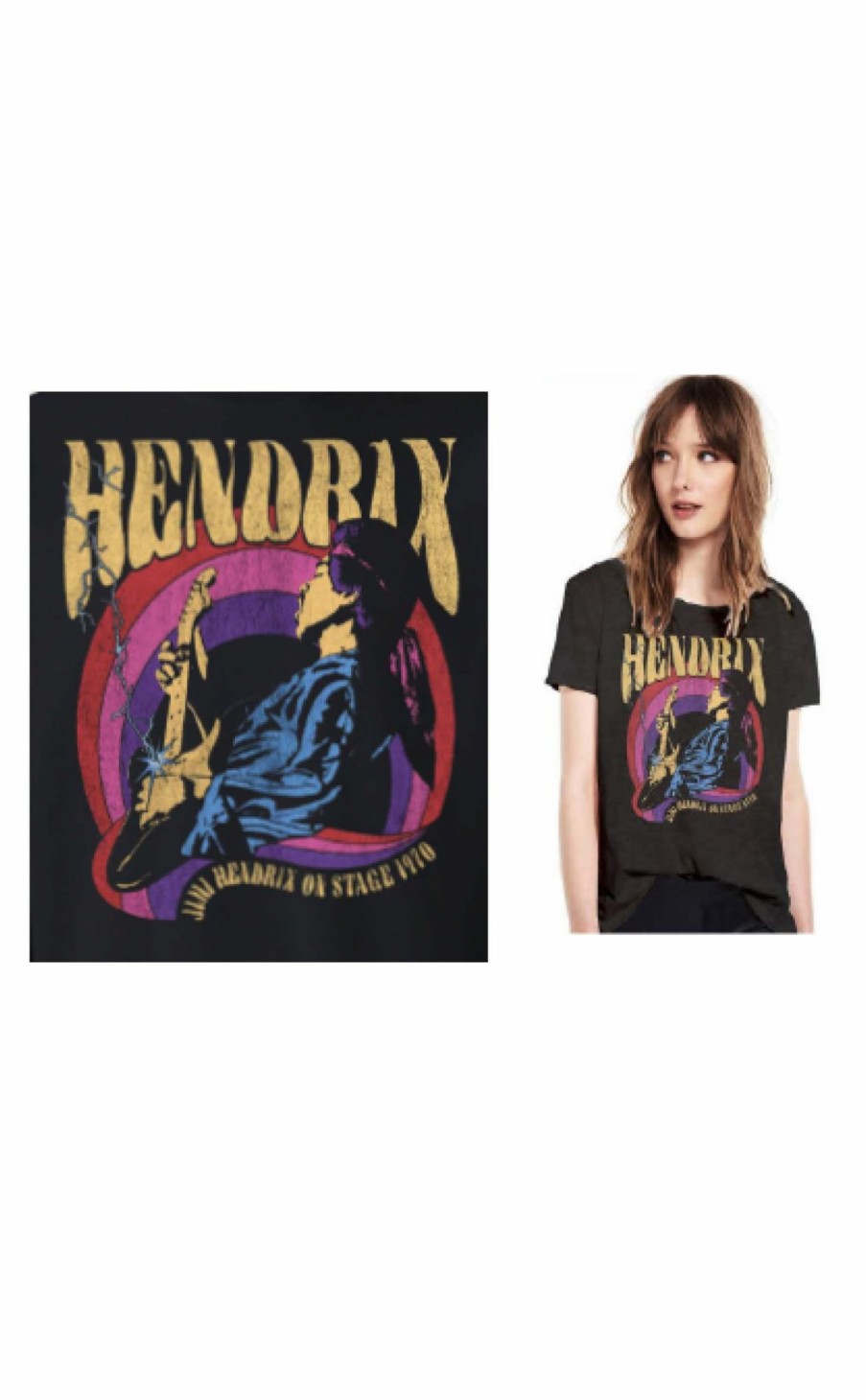 Clothing * | Hendrix Solo Guitar Graphic Tee Promotion