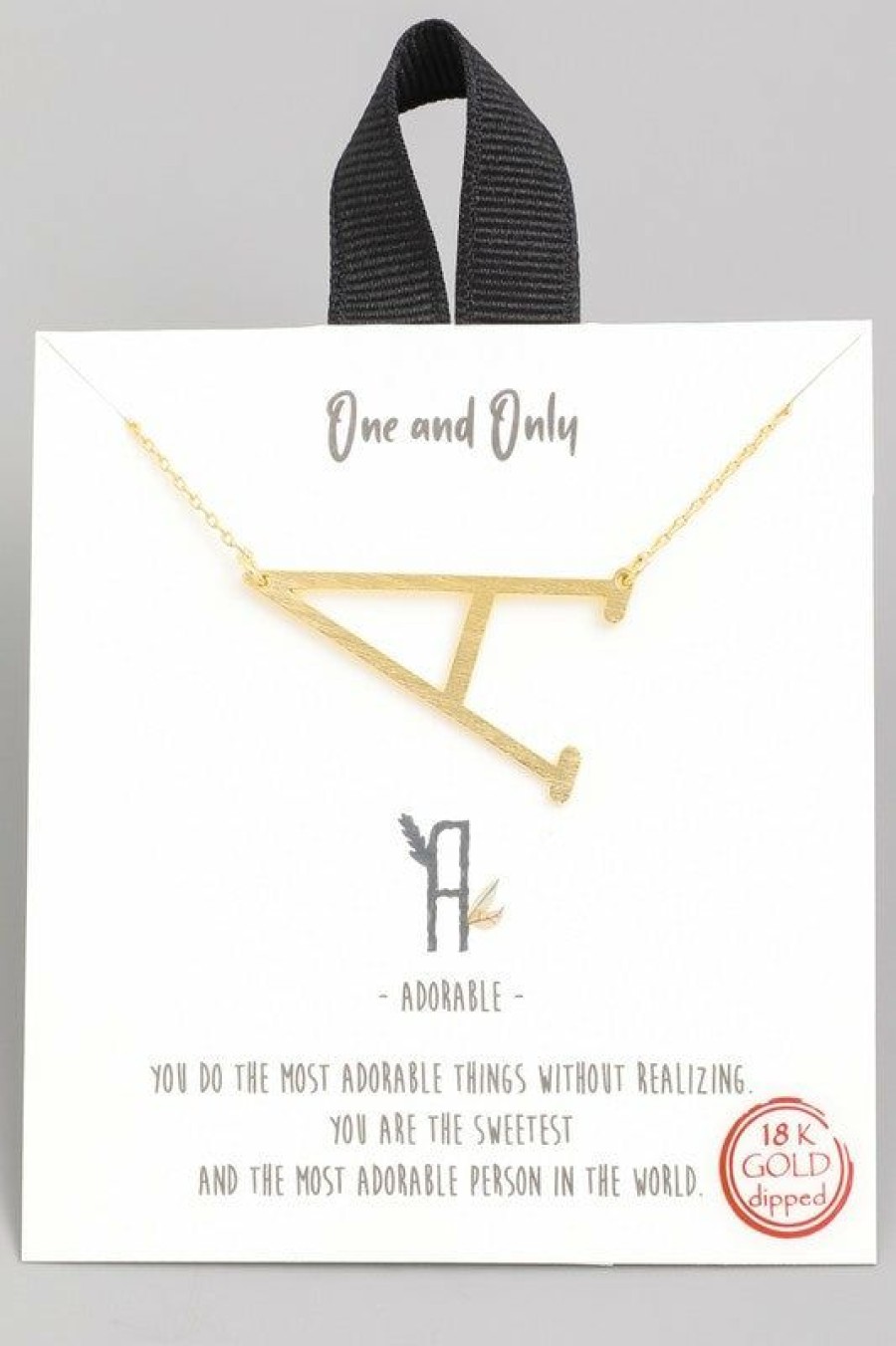 Accessories * | Block Letter Gold Dipped Initial Necklaces Best Price