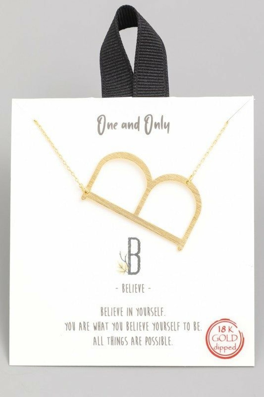 Accessories * | Block Letter Gold Dipped Initial Necklaces Best Price