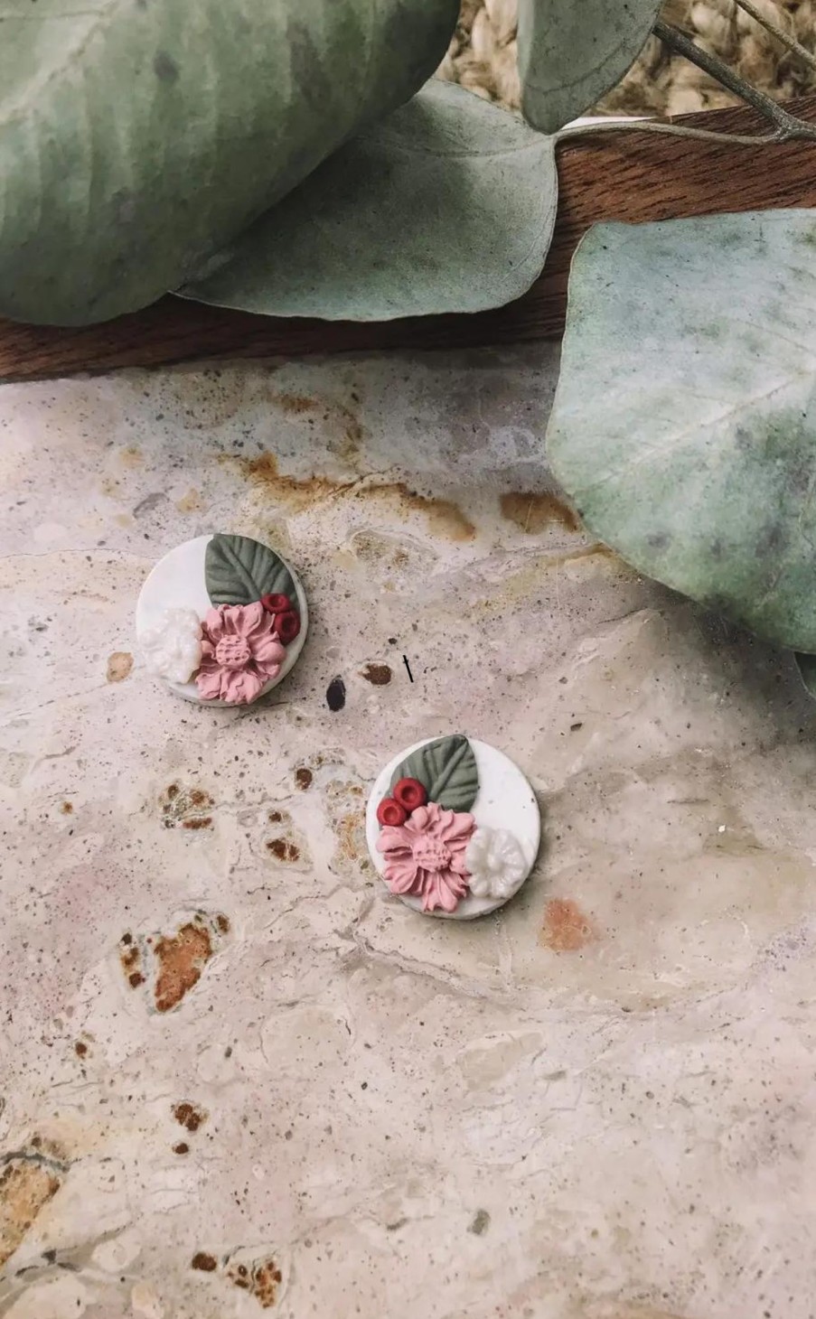 Accessories * | Kayleigh Polymer Clay Floral Studs Discount Online