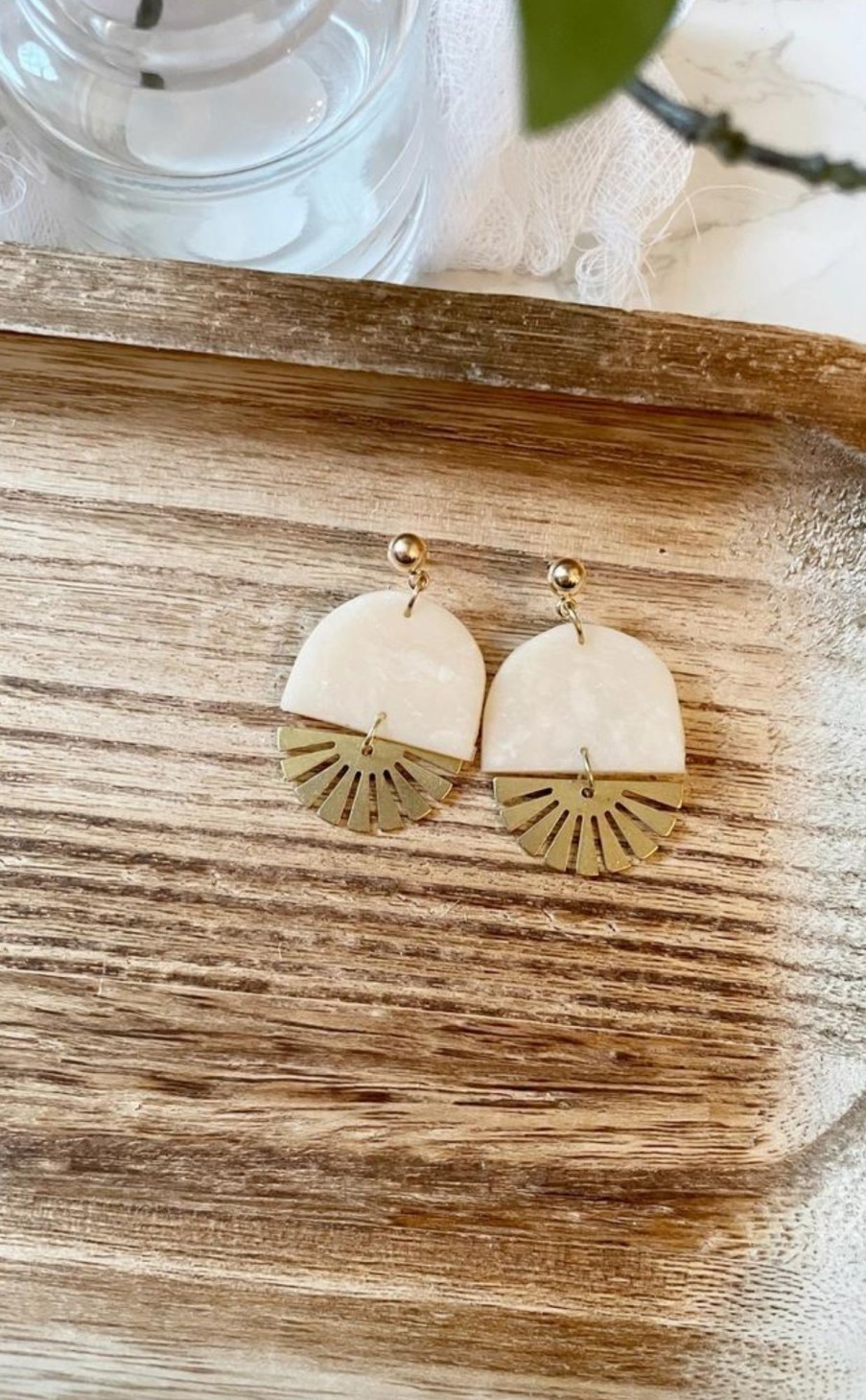 Accessories * | Moon & Sun Clay Dangle Earrings Exclusive Design