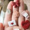 Accessories * | Valentine Polymer Clay Stud Earrings Collection Quality Guarantee