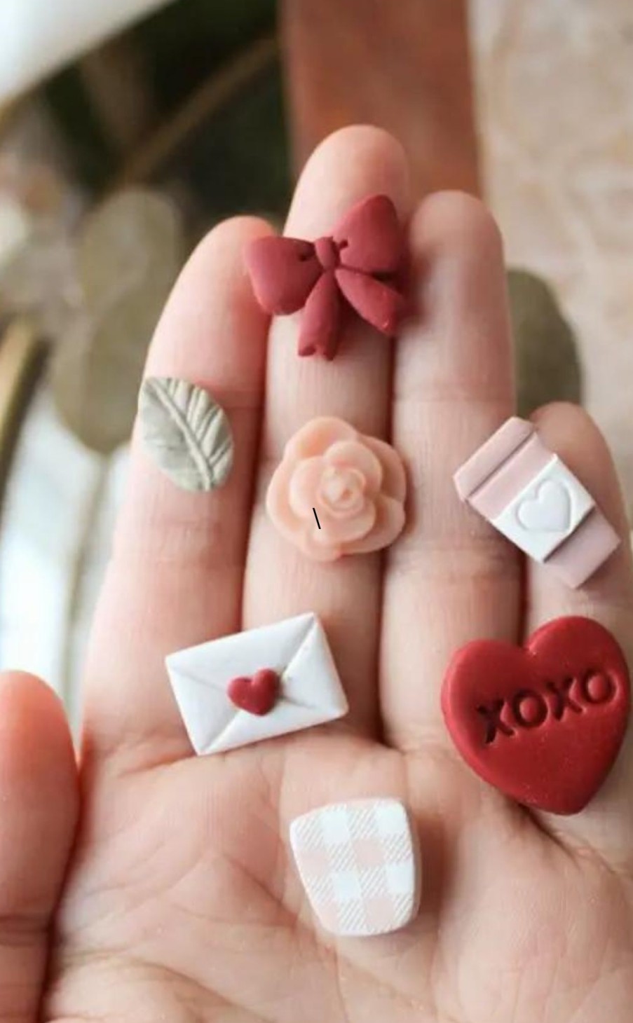 Accessories * | Valentine Polymer Clay Stud Earrings Collection Quality Guarantee