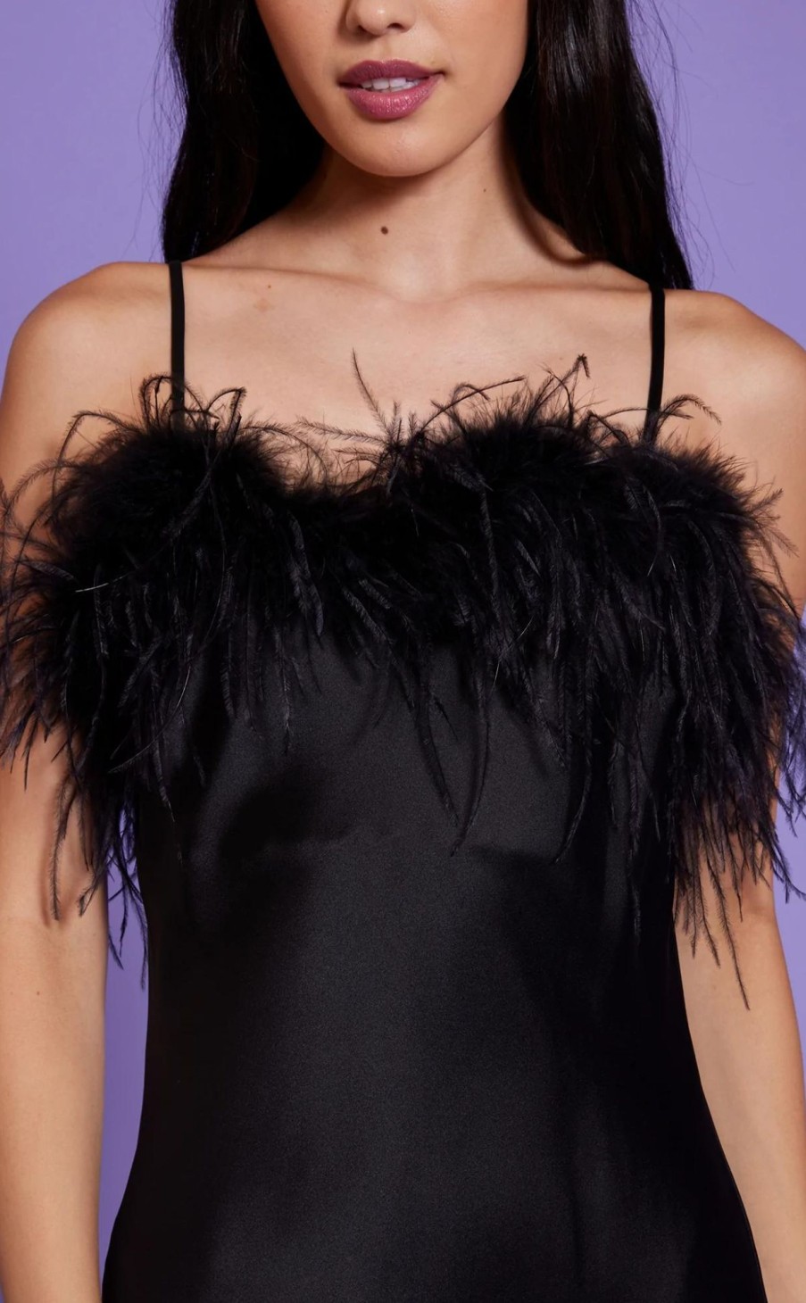 Clothing * | Flora Feather Slip Dress Online